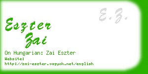 eszter zai business card